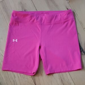 Under Armour Youth Large Vibrant Pink Athletic Shorts